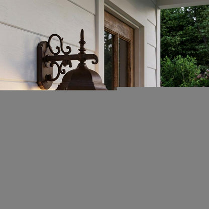 Brown Domed Hanging Lantern Wall Light