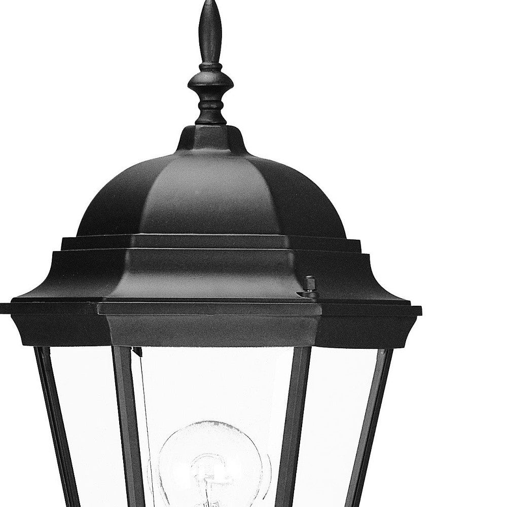 Matte Black Swing Arm Lantern Wall Light