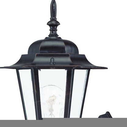 Antique Bronze Glass Lantern Wall Light