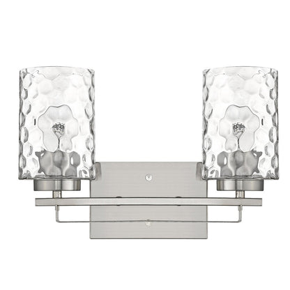 10" Silver And Clear Metal Vanity Flush Mounted Sconce