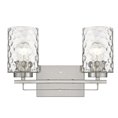 10" Silver And Clear Metal Vanity Flush Mounted Sconce