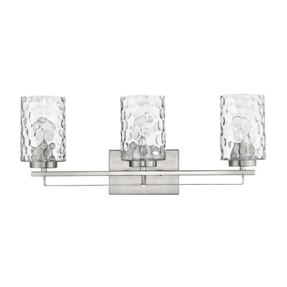 10" Silver And Clear Metal and Glass Vanity Flush Mounted Sconce