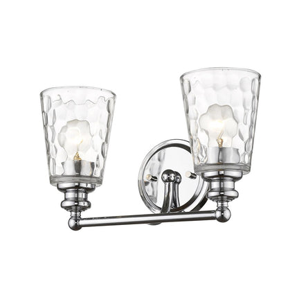 9" Silver And Clear Metal and Glass Vanity Flush Mounted Sconce