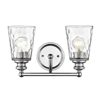 9" Silver And Clear Metal and Glass Vanity Flush Mounted Sconce