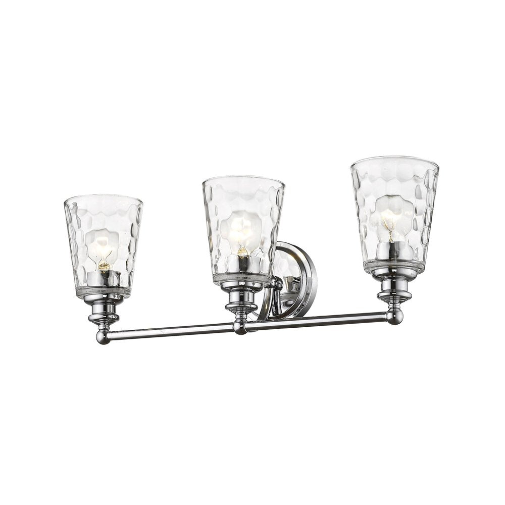 9" Silver And Clear Metal and Glass Vanity Flush Mounted Sconce