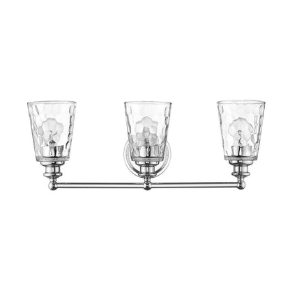 9" Silver And Clear Metal and Glass Vanity Flush Mounted Sconce