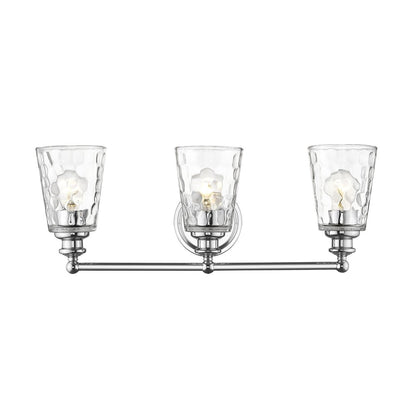 9" Silver And Clear Metal and Glass Vanity Flush Mounted Sconce