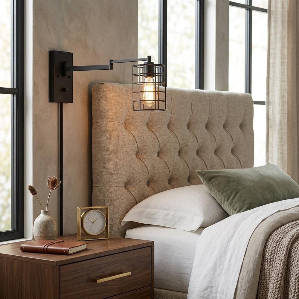 Industrial Bronze Metal Wall Sconce