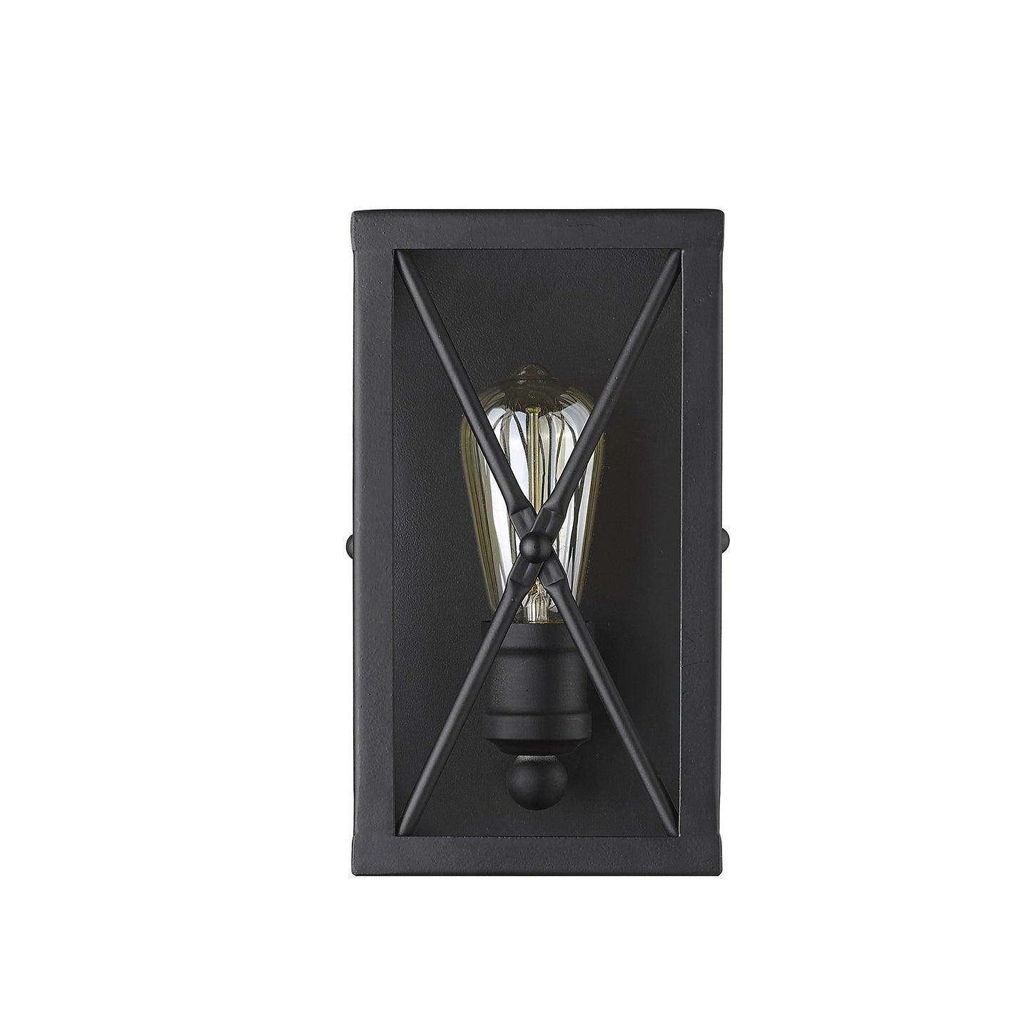 Matte Black Metal Geometric Wall Light