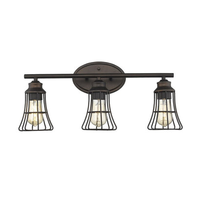 9" Bronze Metal Vanity Flush Mounted Sconce