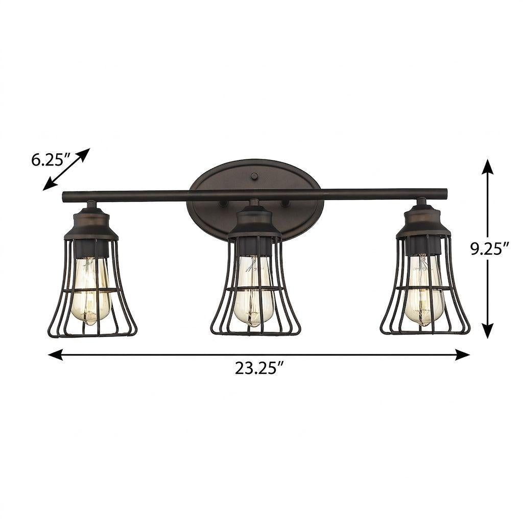 9" Bronze Metal Vanity Flush Mounted Sconce