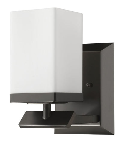 5" Black And White Metal Flush Mounted Sconce