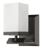 5" Black And White Metal Flush Mounted Sconce