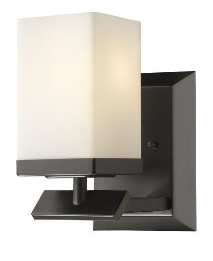 5" Black And White Metal Flush Mounted Sconce