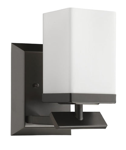 5" Black And White Metal Flush Mounted Sconce
