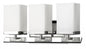 8" Silver And White Metal Vanity Flush Mounted Sconce