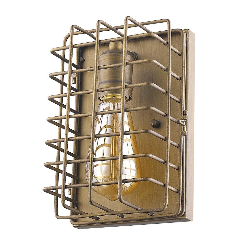 Light Gold Cage Wall Sconce