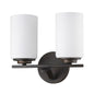 11" Black And White Metal Flush Mounted Sconce