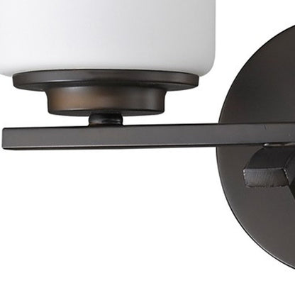 11" Black And White Metal Flush Mounted Sconce