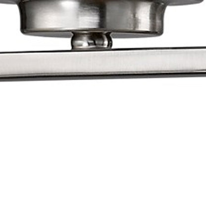 11" Silver And White Metal Flush Mounted Sconce