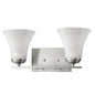 8" Silver And White Metal and Glass Vanity Flush Mounted Sconce