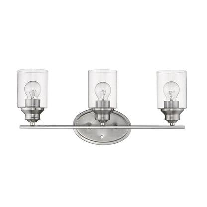 10" Clear And Silver Metal and Glass Vanity Flush Mounted Sconce