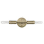 5" Gold Metal Vanity Flush Mounted Sconce
