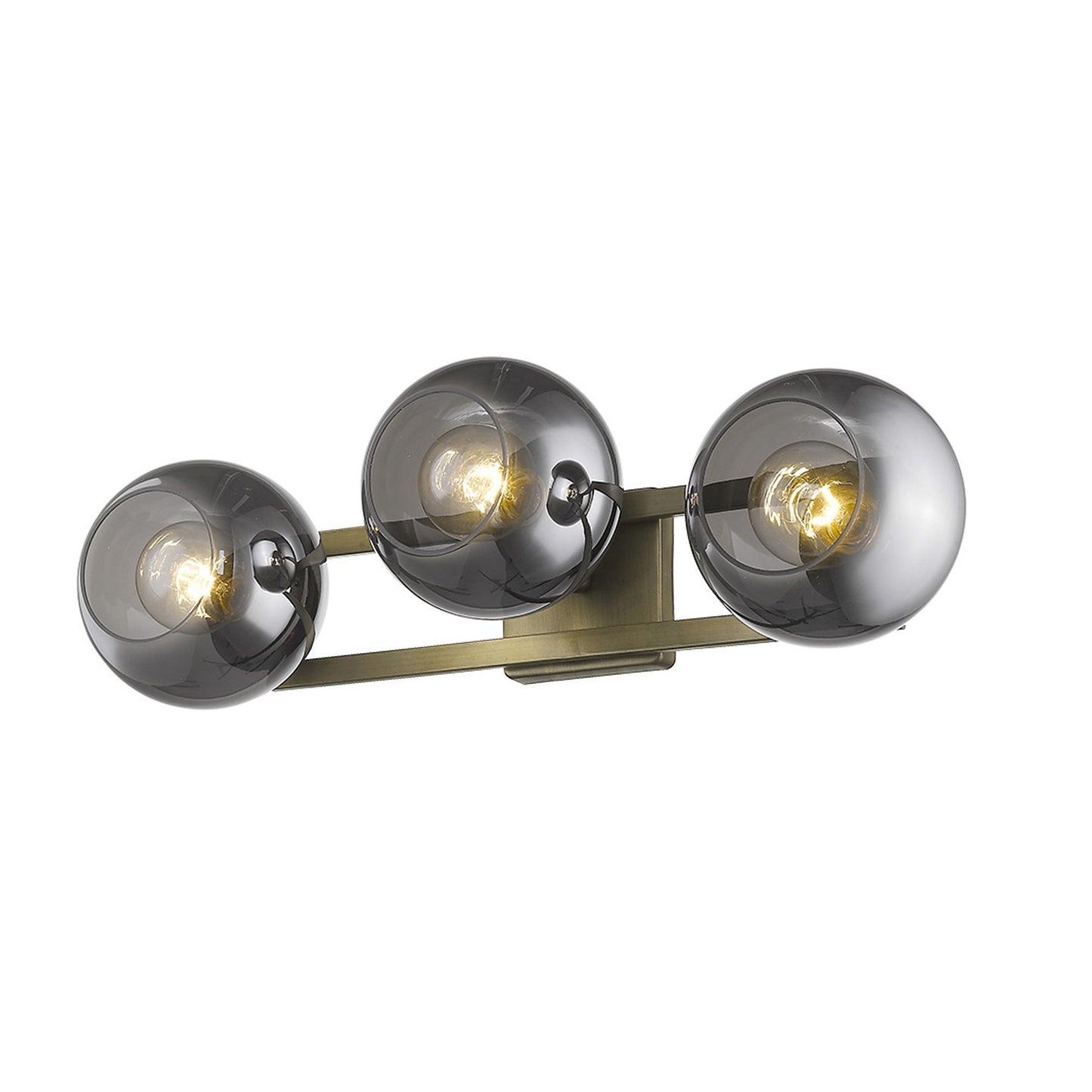 Lunette 3-Light Aged Brass Sconce