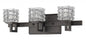 6" Black And Clear Metal Vanity Flush Mounted Sconce