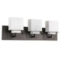 Rampart 3-Light Oil-Rubbed Bronze Vanity Light With Etched Glass Shades