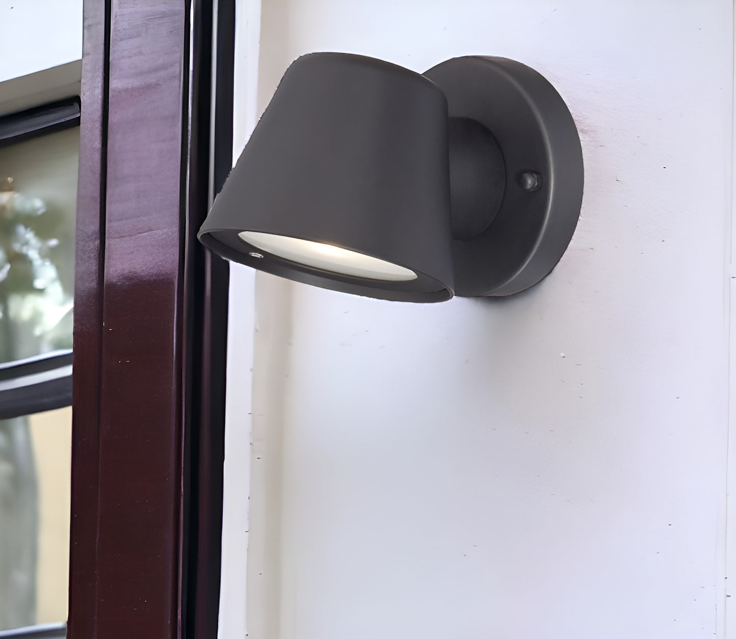 Matte Black LED Short Cone Wall Light