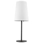 27" Black Metal Table Lamp With White Cone Shade