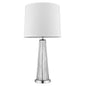 29" Clear And Silver Table Lamp With Empire Shade