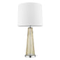 29" Champagne Glass Buffet Lamp With Off White Empire Shade