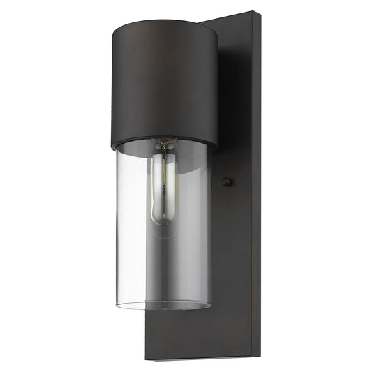 16" Metal and Glass Flush Mounted Sconce