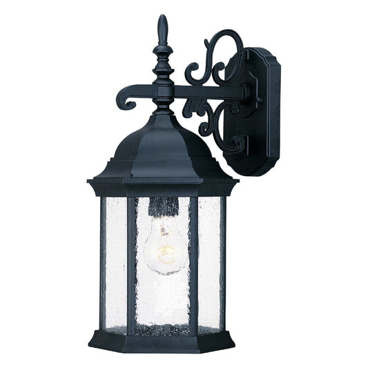 Petite Matte Black Domed Hanging Lantern Wall Light