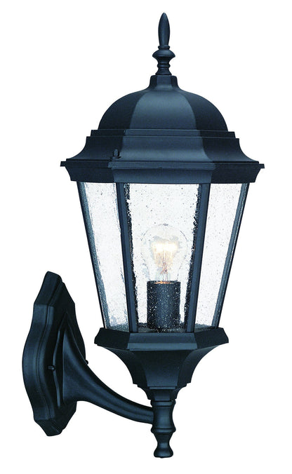 Matte Black Swing Arm Glass Lantern Wall Light