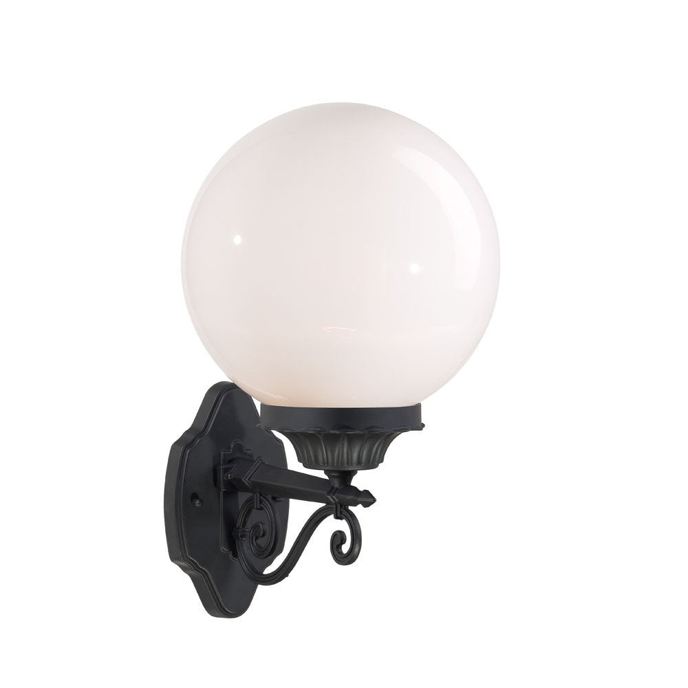 Matte Black Round Acrylic Globe Wall Sconce