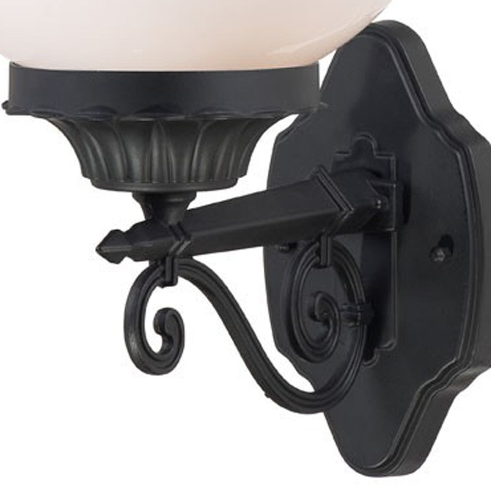 Matte Black Round Acrylic Globe Wall Sconce