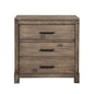 26" Gray Solid and Manufactured Wood Two Drawer Nightstand
