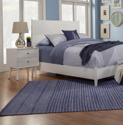 26" Solid Wood and Wood Two Drawer Nightstand