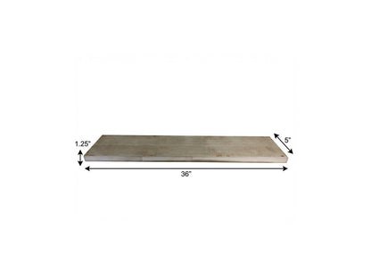 5" Solid Wood Wall Mounted Shelving Unit