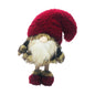 Big Red Fur Hat Cheetah Coat Gnome