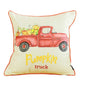 Red and White Pumpkin Truck Throw Pillow