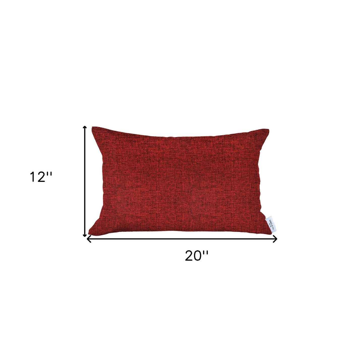 12" X 20" Red Accent Throw Pillow