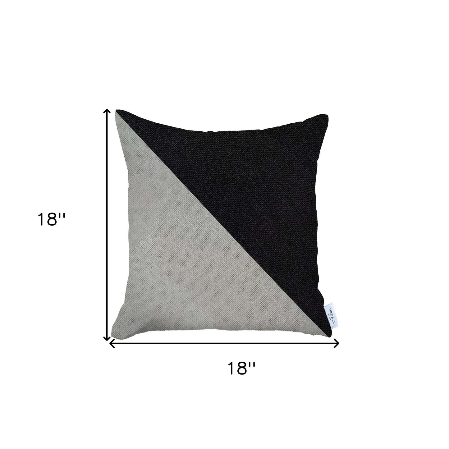 Black and White Diagonal Decorative Throw Pillow