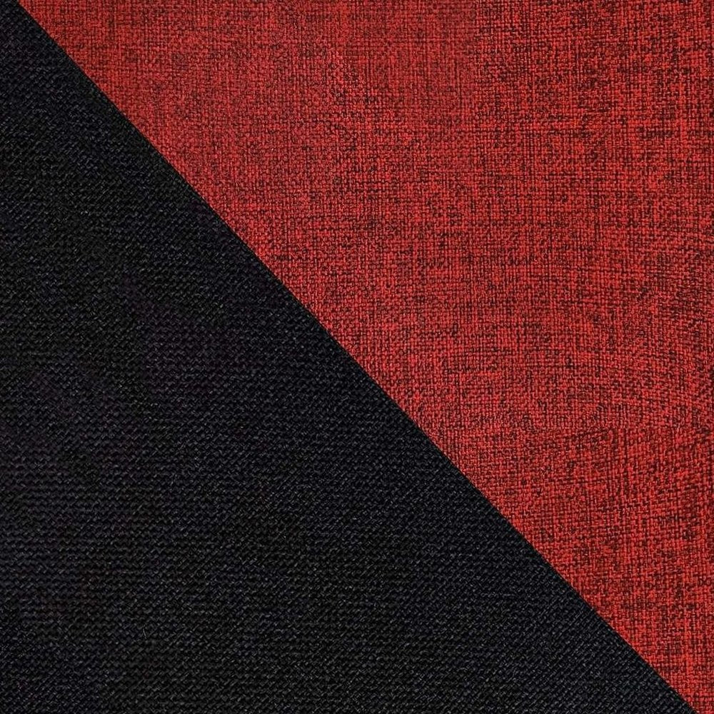 18" Red And Black Fabric Throw Pillow