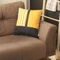 Yellow and Black Printed Geometric Throw Pillow