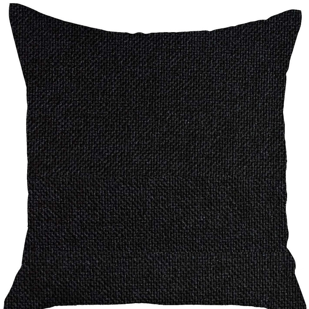 Black Modern Textured Throw Pillow