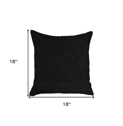 Black Modern Textured Throw Pillow